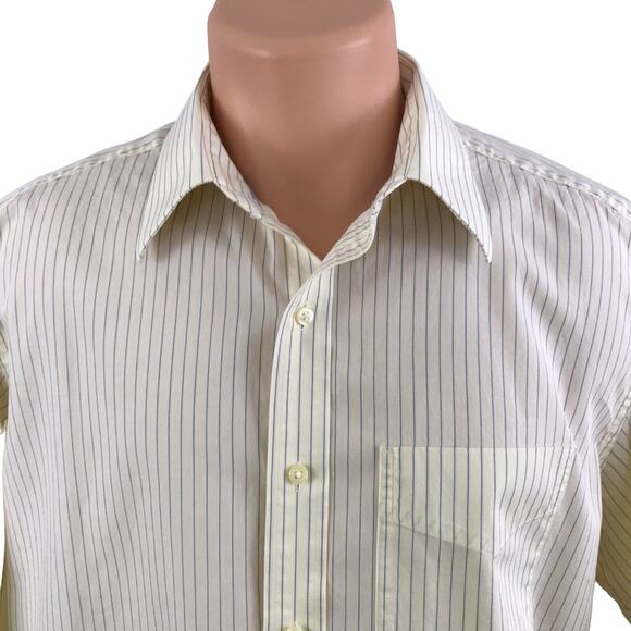 Tommy Hilfiger Ithaca Button Front Dress Shirt Striped Size 16.5 Large - Picture 5 of 8